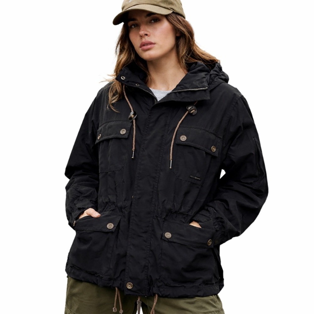Diesel Industry x DuPont Teflon Black Gorpcore Hooded Performance Jacket Size S
